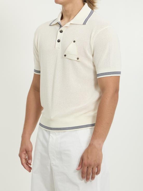 26SS 자크뮈스 폴로 티셔츠 POM00618 WHITE - JACQUEMUS