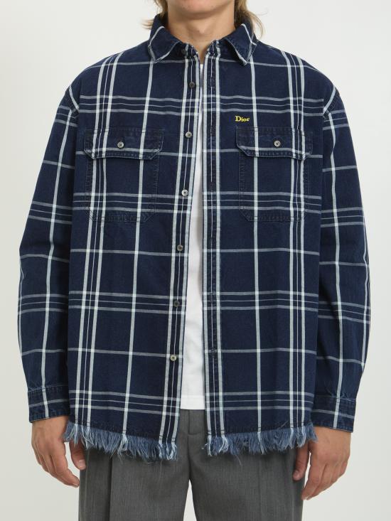 26FW 디올 긴팔 셔츠 693D592 BLUE