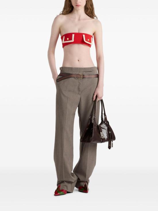 25SS 프라다 스트레이트 팬츠 P242J16NOF0572 Brown - PRADA