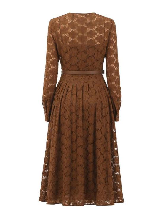 26SS 막스마라 미디 원피스 26166310116E15 Brown - MAX MARA