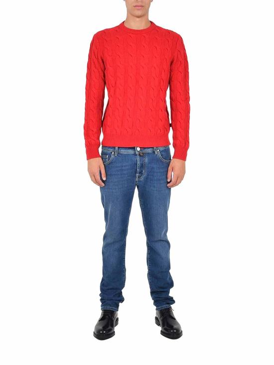25FW 야콥코헨 스웨터 JURSG018000X0012FLO89 RED - JACOB COHËN