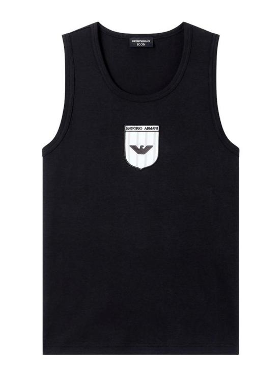 26SS 엠포리오 아르마니 민소매 티셔츠 EM005550AF25183F8097 Black