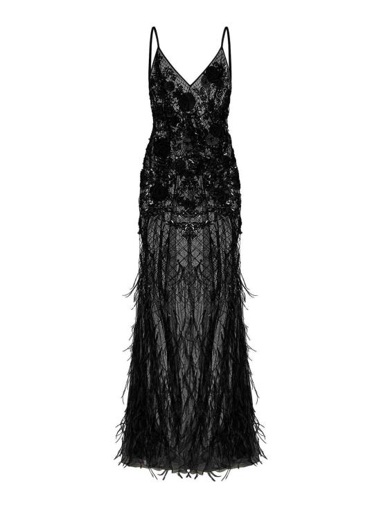 26FW 룸76 롱 원피스 FRAS24504009 Black