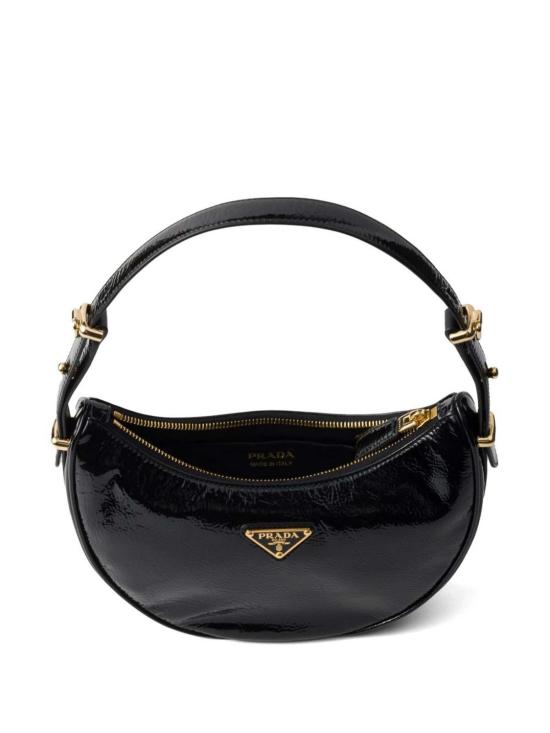 25SS 프라다 아르케 나플락 페이턴트 레더 숄더백 1BC1942DNTF0002 Black - PRADA