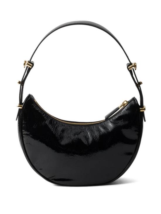 25SS 프라다 아르케 나플락 페이턴트 레더 숄더백 1BC1942DNTF0002 Black - PRADA