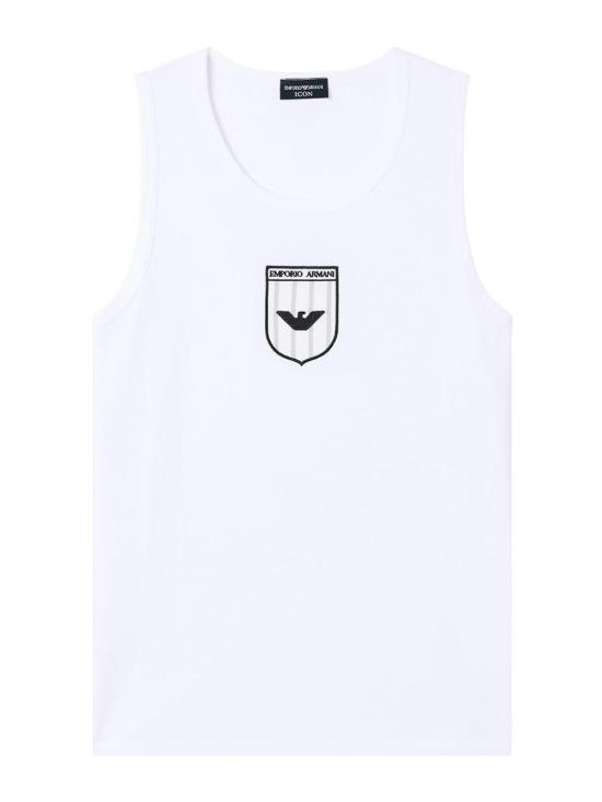 26SS 엠포리오 아르마니 민소매 티셔츠 EM005550AF25183F0037 White
