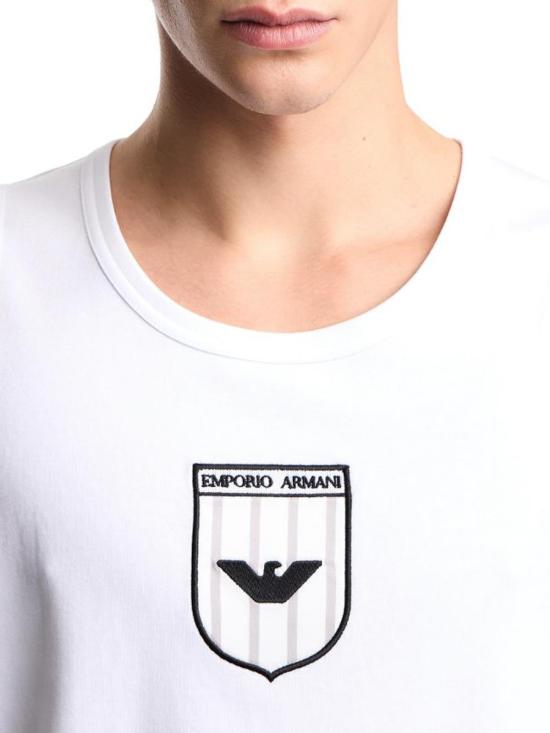 26SS 엠포리오 아르마니 민소매 티셔츠 EM005550AF25183F0037 White - EMPORIO ARMANI