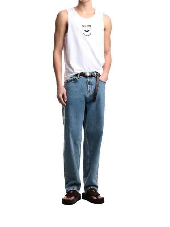 26SS 엠포리오 아르마니 민소매 티셔츠 EM005550AF25183F0037 White - EMPORIO ARMANI
