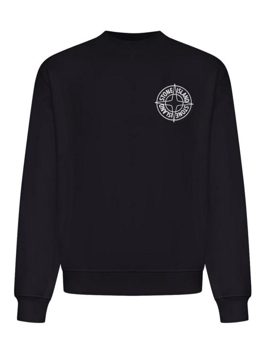 26SS 스톤 아일랜드 코튼 플리스 오버사이즈 핏 크루넥 스웨트셔츠 L1S156100001S0283V0029 Black