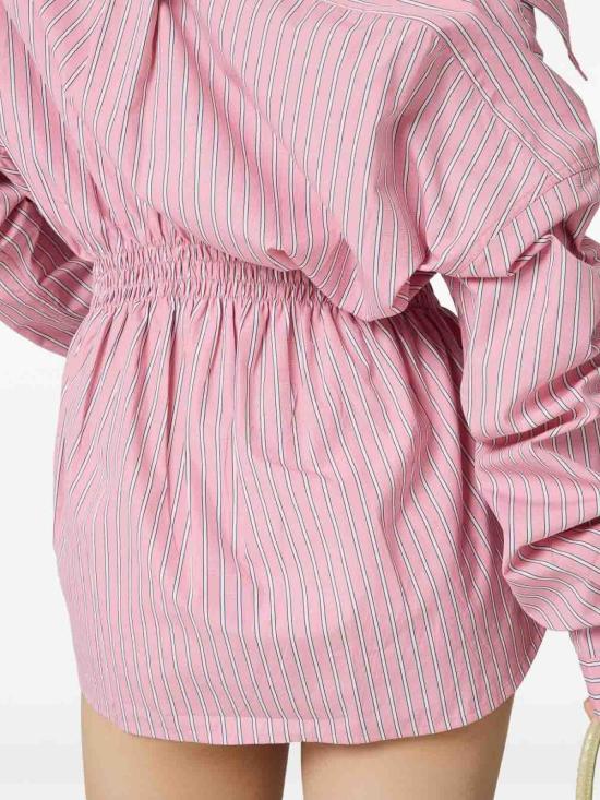 26SS 미우미우 스트라이프 포플린 드레스 MF6125180USOOOF0028 Nude Neutrals - MIU MIU