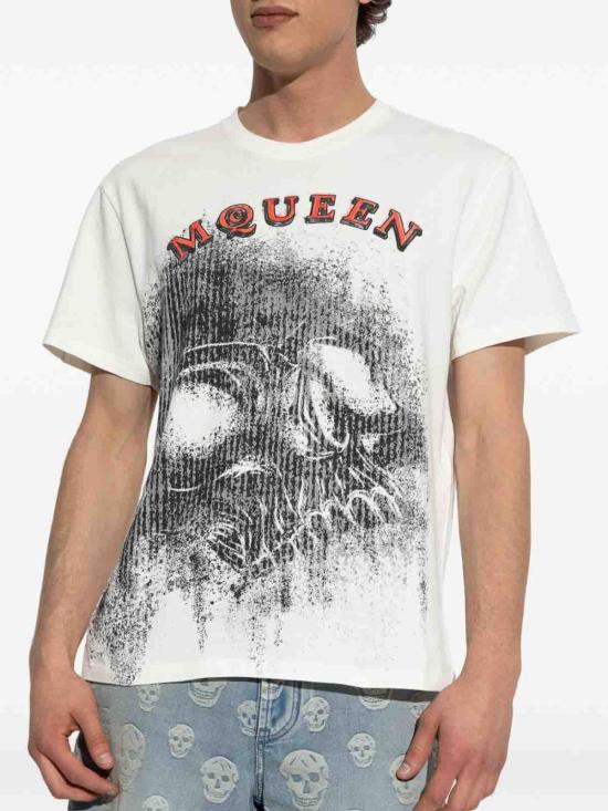 26SS 알렉산더 맥퀸 반팔 티셔츠 866379QTAEN0909 White - ALEXANDER MCQUEEN