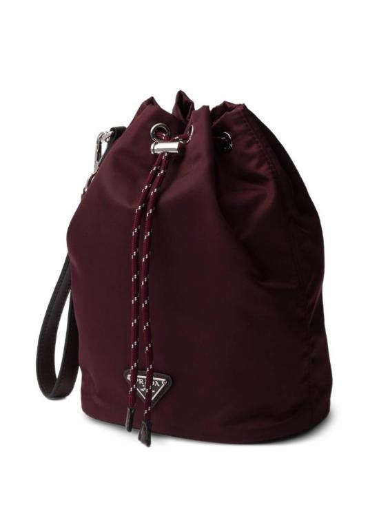 26SS 프라다 스피드락 리나일론 앤 레더 파우치 2NE0672HE1F0007 Burgundy - PRADA