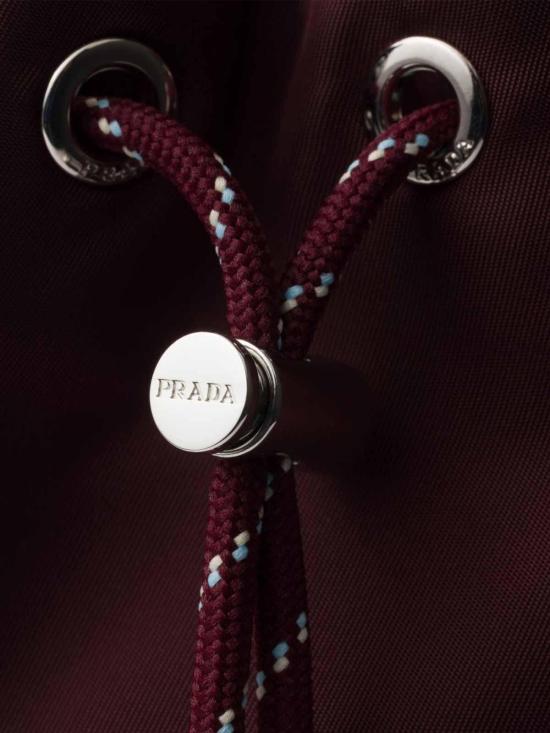 26SS 프라다 스피드락 리나일론 앤 레더 파우치 2NE0672HE1F0007 Burgundy - PRADA