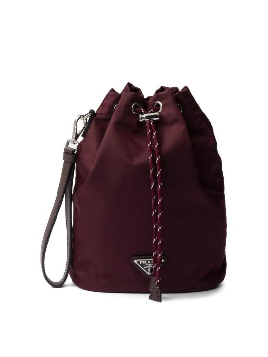26SS 프라다 스피드락 리나일론 앤 레더 파우치 2NE0672HE1F0007 Burgundy