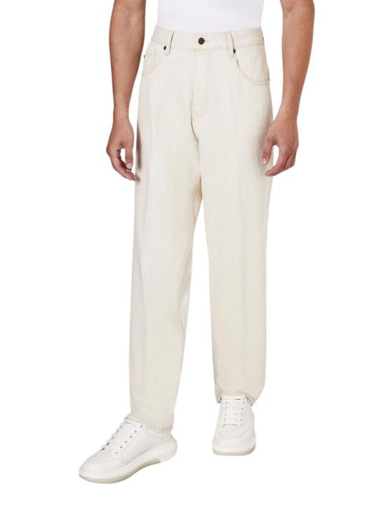 26SS 엠포리오 아르마니 스트레이트 팬츠 EM000664AF24870U1060 White - EMPORIO ARMANI