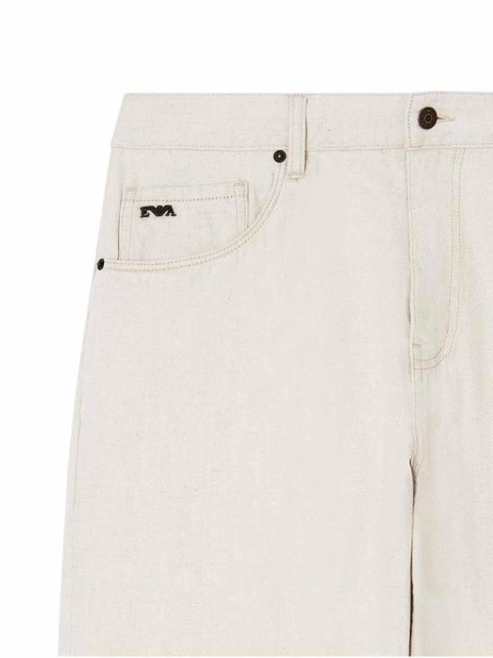 26SS 엠포리오 아르마니 스트레이트 팬츠 EM000664AF24870U1060 White - EMPORIO ARMANI