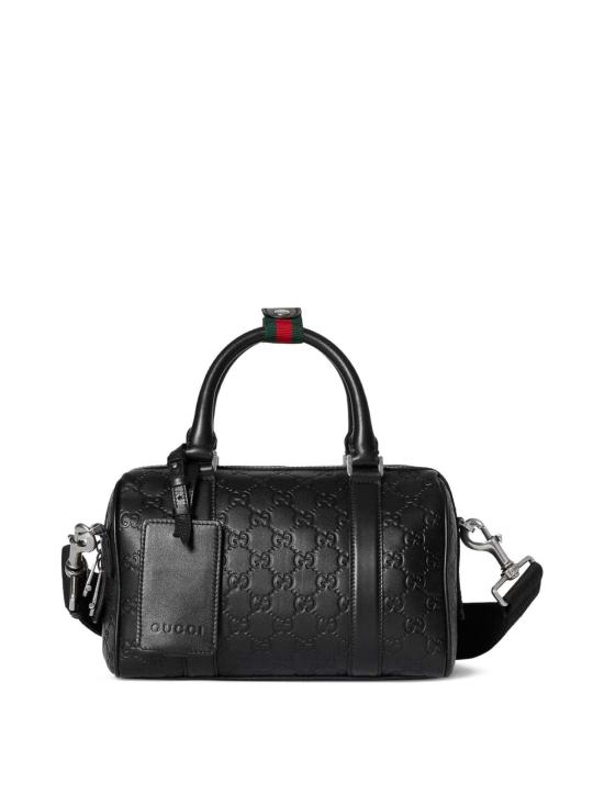 26SS 구찌 GG 엠블럼 스몰 더플백 855789AAFOM1053 Black