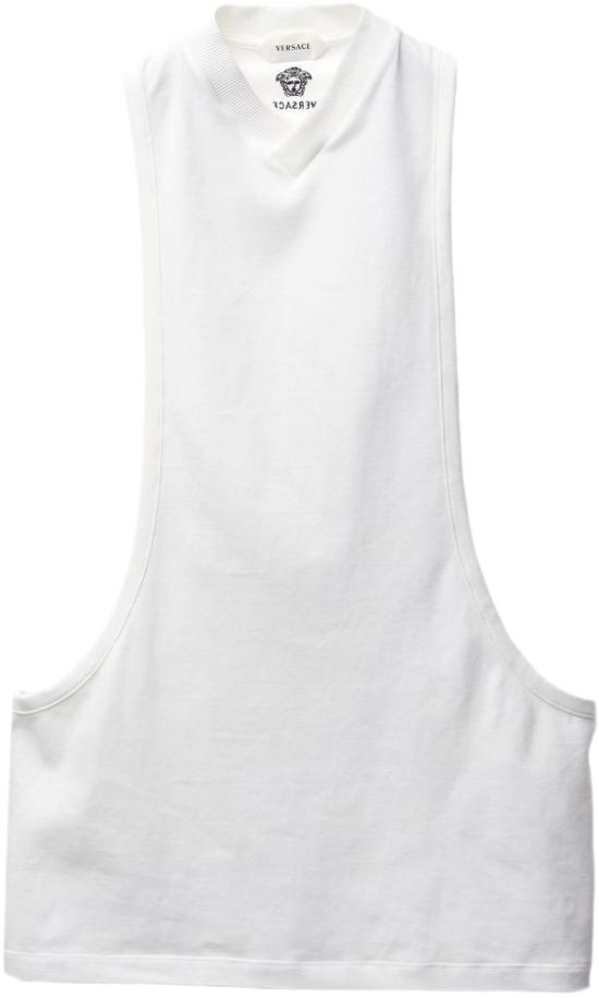 26SS 베르사체 민소매 티셔츠 10245131A178881W000 WHITE