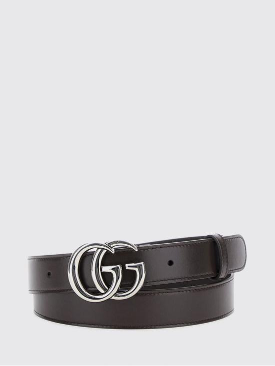 26SS 구찌 GG 마몽 씬 벨트 4145160AABG 2140 Brown