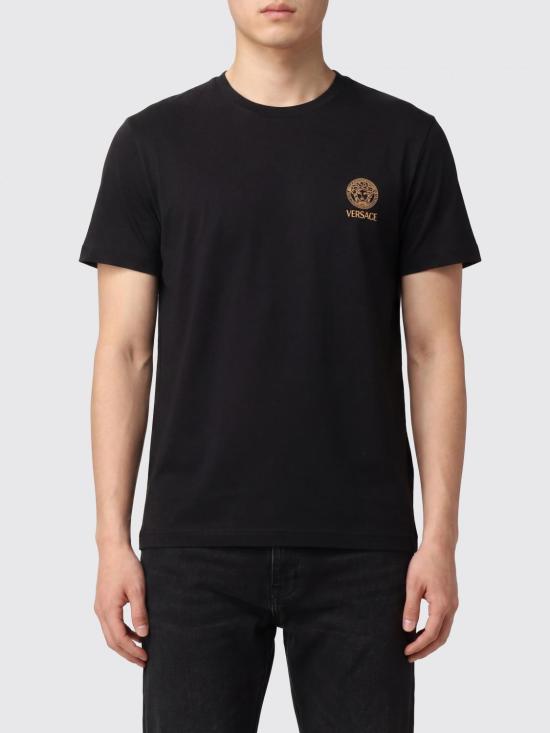 26SS 베르사체 반팔 티셔츠 AUU010051A10011 A1008 Black