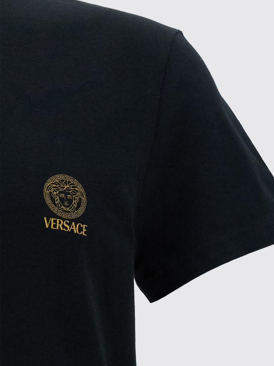 26SS 베르사체 반팔 티셔츠 AUU010051A10011 A1008 Black - VERSACE