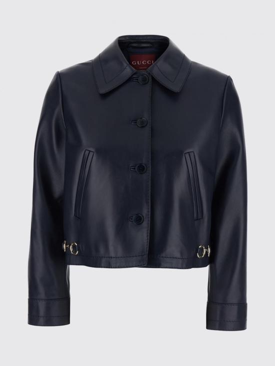 26SS 구찌 가죽 자켓 815063XNBBP 4001 Blue - GUCCI