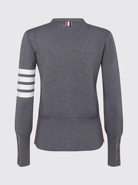 26FW 톰브라운 파인 메리노 울 4바 클래식 V넥 가디건 FKC207A00014 035 Grey - THOM BROWNE