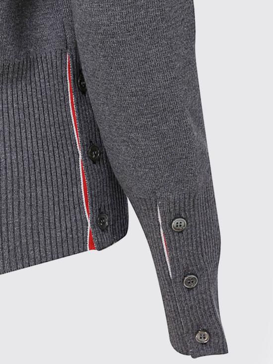 26FW 톰브라운 파인 메리노 울 4바 클래식 V넥 가디건 FKC207A00014 035 Grey - THOM BROWNE
