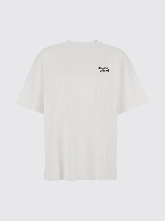 26SS 메종키츠네 핸드라이팅 오버사이즈 티셔츠 PM00110KJ0119 M186 White - MAISON KITSUNE