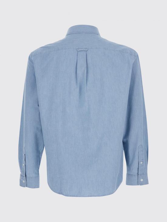 26SS 메종키츠네 긴팔 셔츠 QM00412WC5006 0434 Gnawed Blue - MAISON KITSUNE