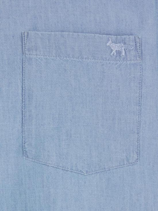 26SS 메종키츠네 긴팔 셔츠 QM00412WC5006 0434 Gnawed Blue - MAISON KITSUNE