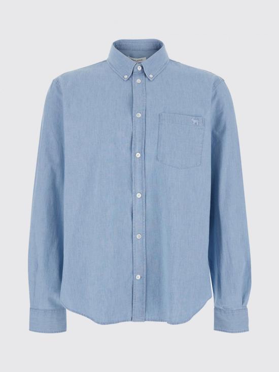 26SS 메종키츠네 긴팔 셔츠 QM00412WC5006 0434 Gnawed Blue - MAISON KITSUNE