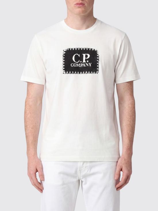 26SS 씨피 컴퍼니 저지 30/1 숏슬리브 로고 라벨 티셔츠 RCCMTS723A005100W 103 White