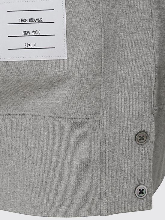 26FW 톰브라운 로고 패치 엔지니어드 4바 스웨트셔츠 MJT021H00535 068 Grey - THOM BROWNE