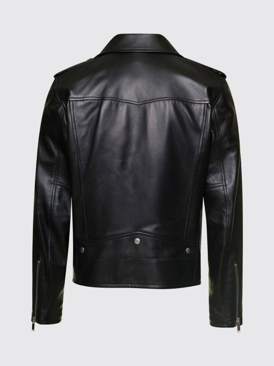 26SS 생로랑 램스킨 클래식 모터사이클 자켓 484284Y5YA2 1000 Black - SAINT LAURENT