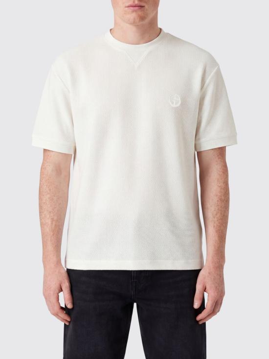 26SS 조르지오 아르마니 반팔 티셔츠 GM003035TE10045 U0008 White
