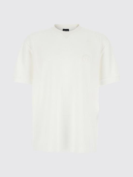 26SS 조르지오 아르마니 반팔 티셔츠 GM003035TE10045 U0008 White - GIORGIO ARMANI