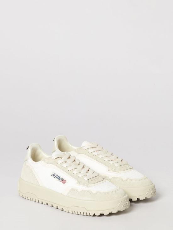 26SS 오트리 WILDPACE 로우 스니커즈 코듀라 앤 가죽 LDLWCO09 White - AUTRY