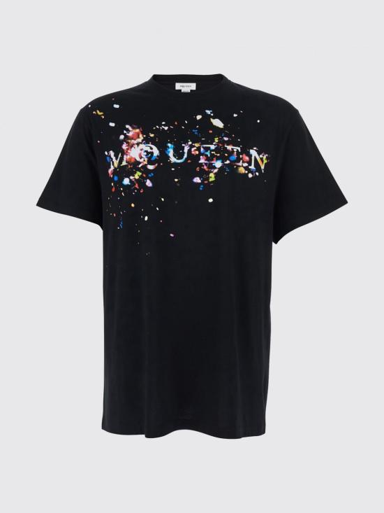 26SS 알렉산더 맥퀸 반팔 티셔츠 857144QTAEF 0555 Black - ALEXANDER MCQUEEN