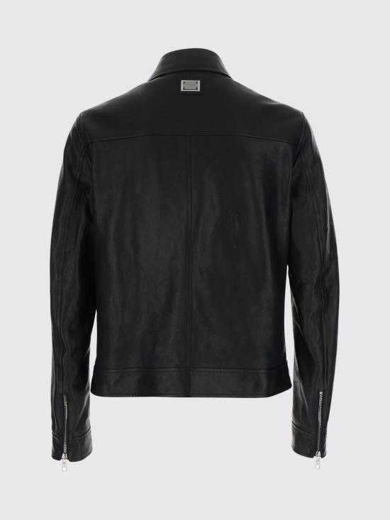 26SS 돌체앤가바나 가죽 자켓 G9CCCLHULZK N0000 Black - DOLCE & GABBANA
