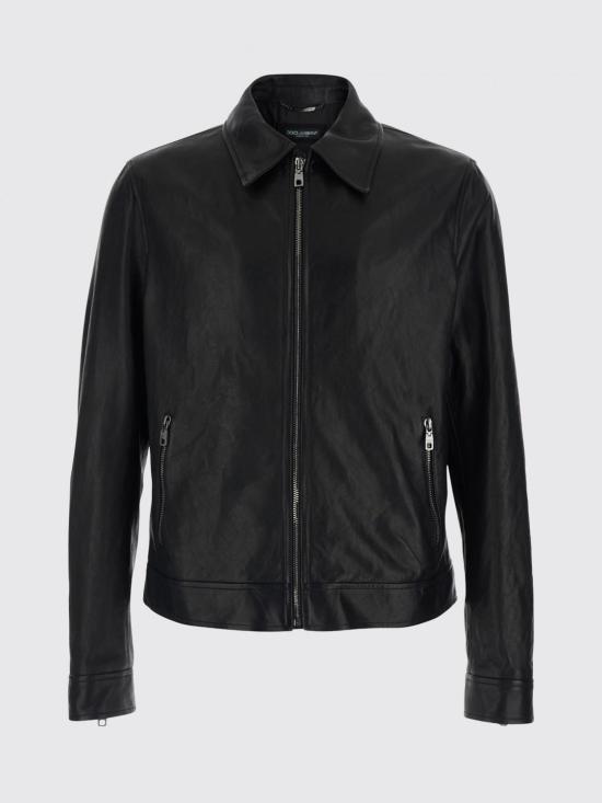 26SS 돌체앤가바나 가죽 자켓 G9CCCLHULZK N0000 Black - DOLCE & GABBANA