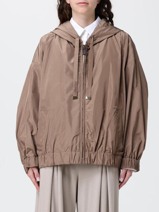 26SS 에스막스마라 카메오 타프타 후드 자켓 2619021043600 010 Brown