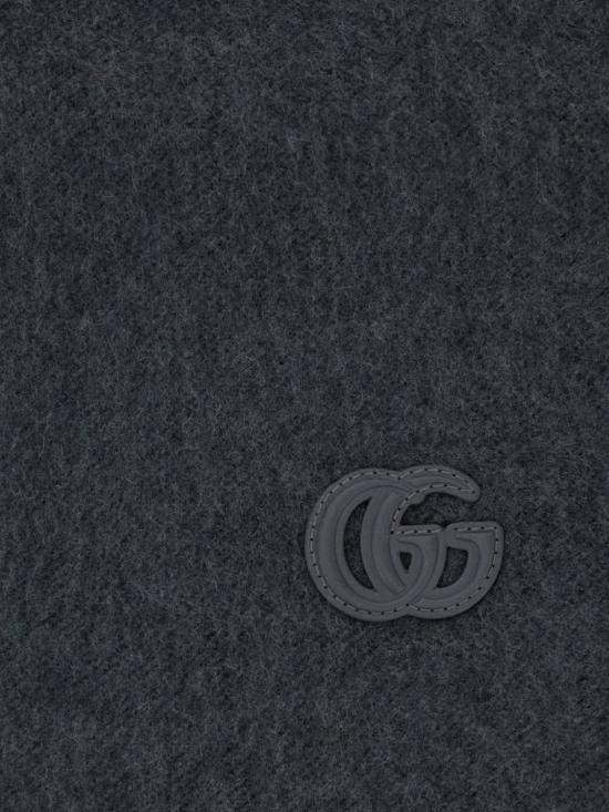 26SS 구찌 캐시미어 패치 스카프 8365594GABX 1360 Grey - GUCCI