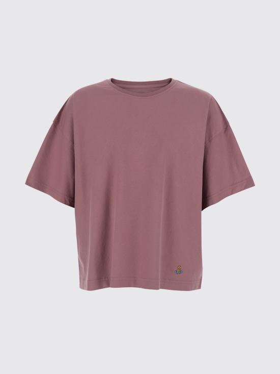 26SS 비비안웨스트우드 반팔 티셔츠 3G01004QJ001M D409 Pink - VIVIENNE WESTWOOD