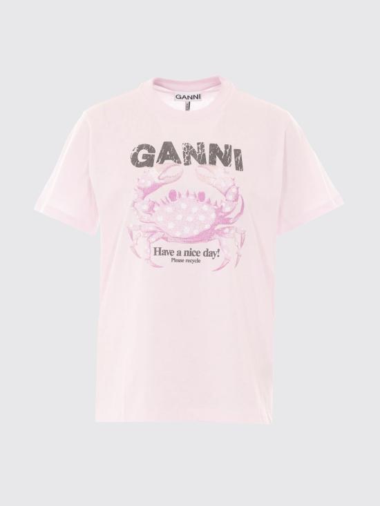 26FW 가니 반팔 티셔츠 A1050197 868 White - GANNI