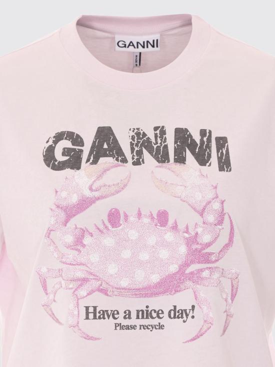 26FW 가니 반팔 티셔츠 A1050197 868 White - GANNI