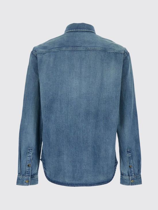 26SS 생로랑 데님 셔츠 823437Y14MJ 4248 Gnawed Blue - SAINT LAURENT