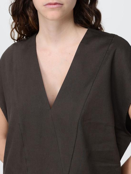26SS 로베르토 콜리나 반팔 티셔츠 261FXA56075 08 Brown - ROBERTO COLLINA