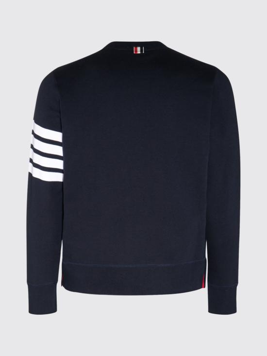 26FW 톰브라운 로고 패치 엔지니어드 4바 스웨트셔츠 MJT021H00535 461 Blue - THOM BROWNE