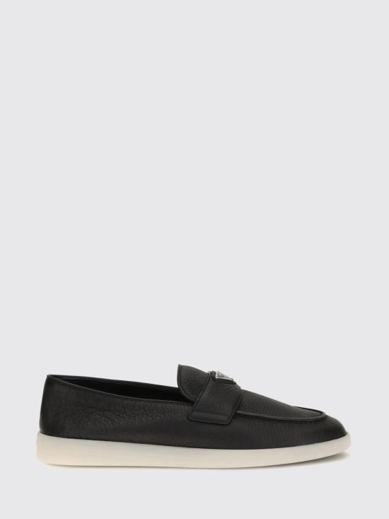 26FW 프라다 삼각 로고 스웨이드 페니 로퍼 2DG124FG001013 F0632 Black